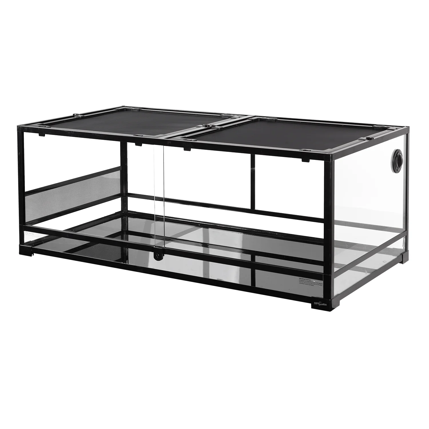 REPTIZOO Extra-Low Full Tempered Glass Reptile Terrarium-47.2 x 23.6 x 17.7 inches