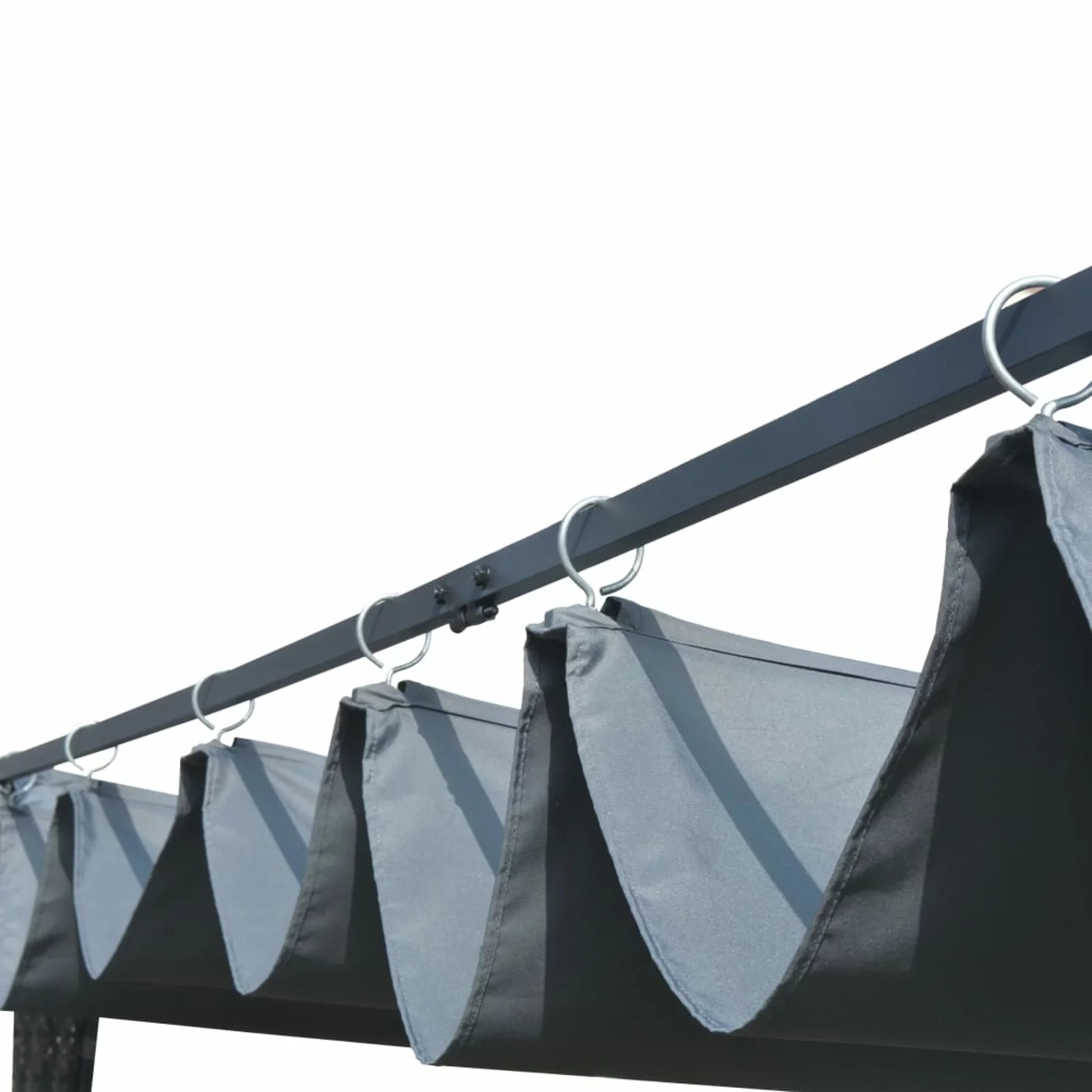 Andoer Gazebo with Sliding Roof Poly Rattan 157.4