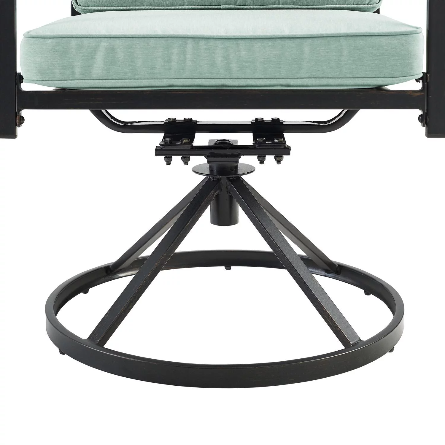 Crosley Furniture Kaplan 7 Piece Metal Outdoor Dining Set in Mist Green