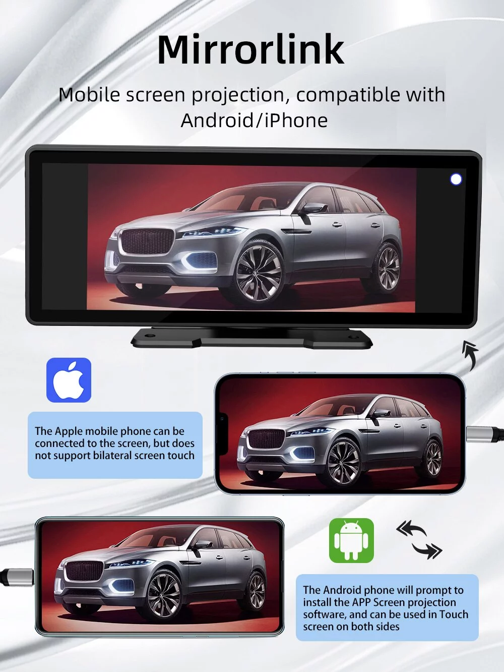 Car Multimedia Player With Rear View Camera IPS Touch Screen Wireless Carplay Android Auto Bluetooth 9'' Portable Car MP5 Stereo Car Stereo Audio