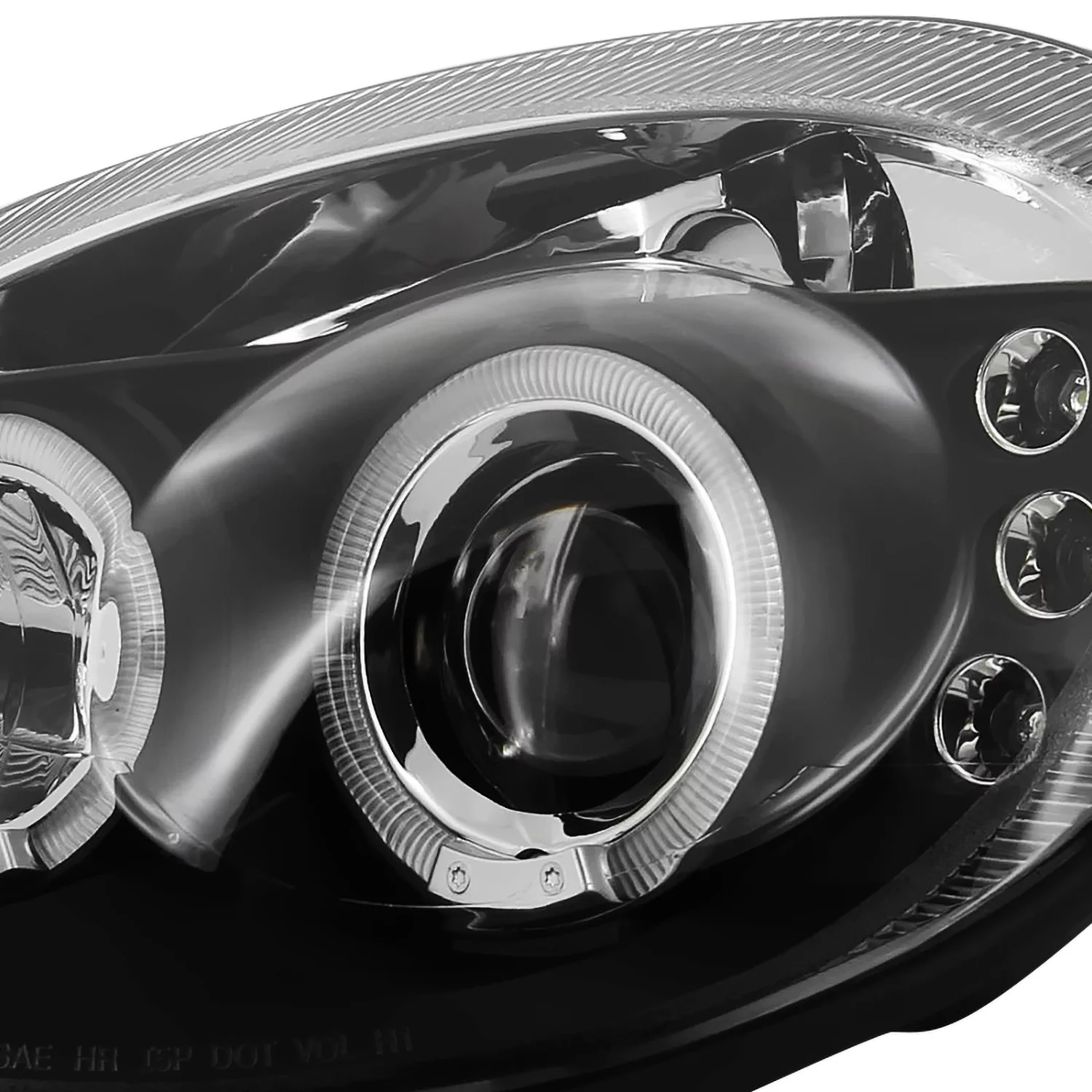 Spec-D Tuning LED Pro Headlights Black Compatible with 2003-2005 Dodge Neon Left + Right Pair Headlamps Assembly