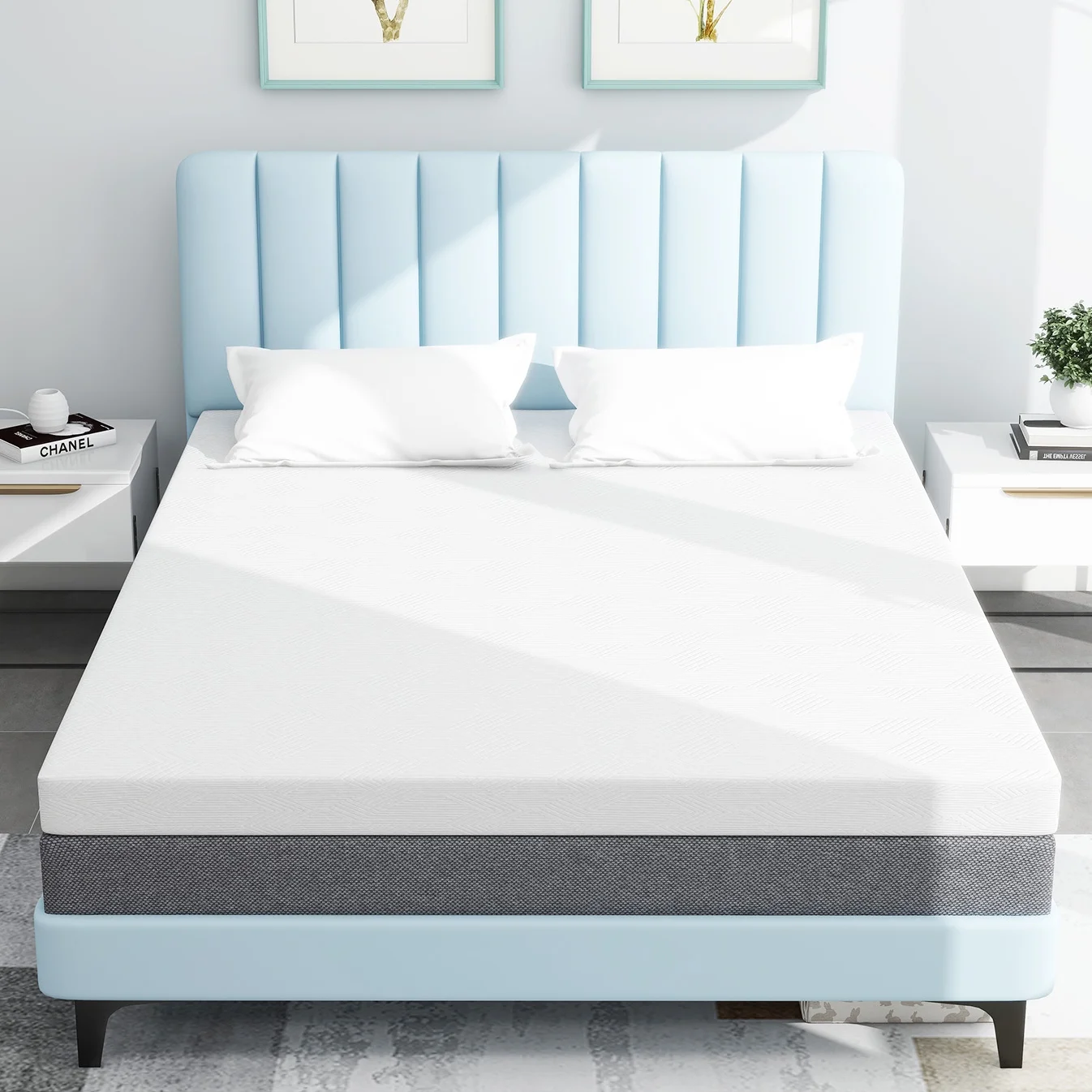 3 Inch King Size Cool Gel Memory Foam Mattress Topper with Removable Soft Cover