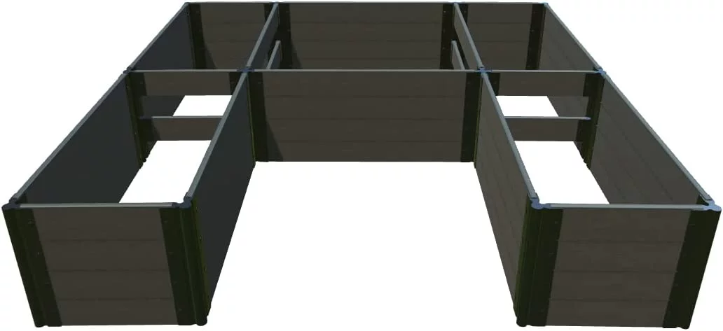 WEATHERED WOOD 'WALK-IN U-SHAPE' - 8' X 8' X 22