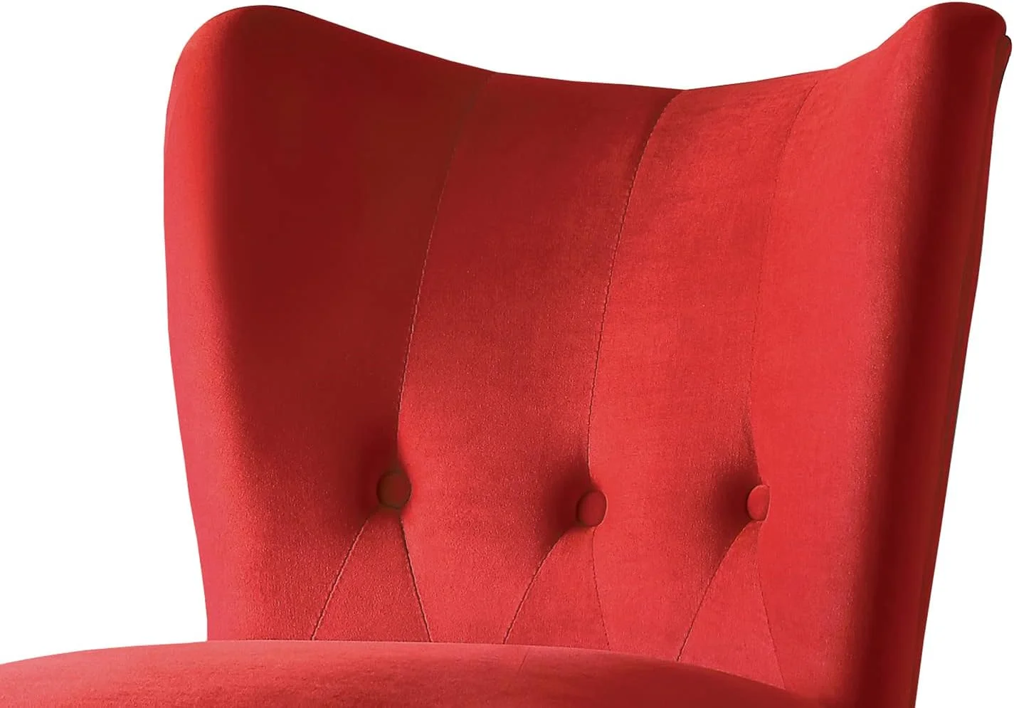 Upholstered Armless Accent Chair With Flared Back And Button Tufting, Gray