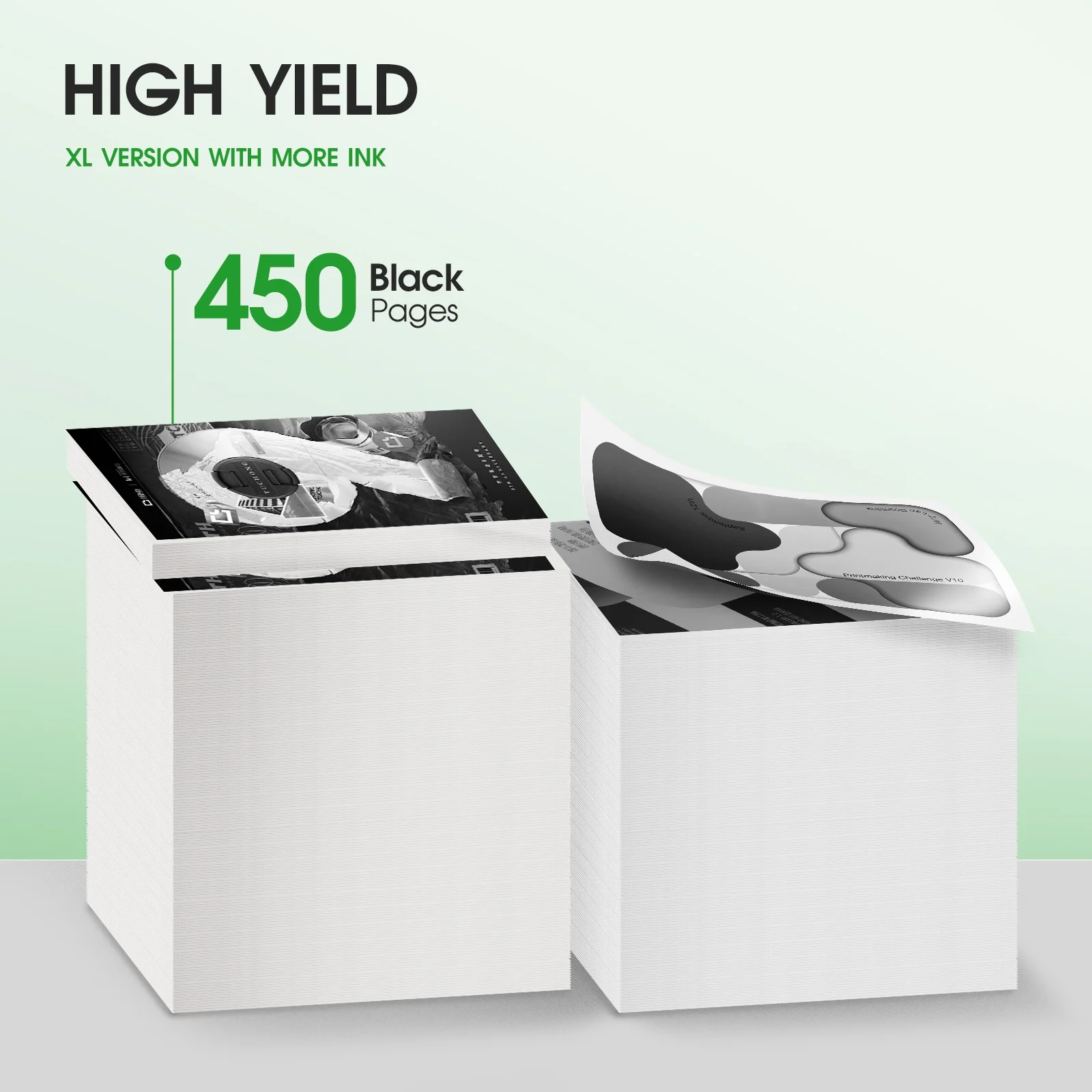 65XL Black Ink Cartridge for HP 65 65XL Ink Cartridges for HP DeskJet 3700 3752 3755 3772 2600 2622 2652 Envy 5000 5010 5014 5055 5070 Printer (Black, 2-Pack)