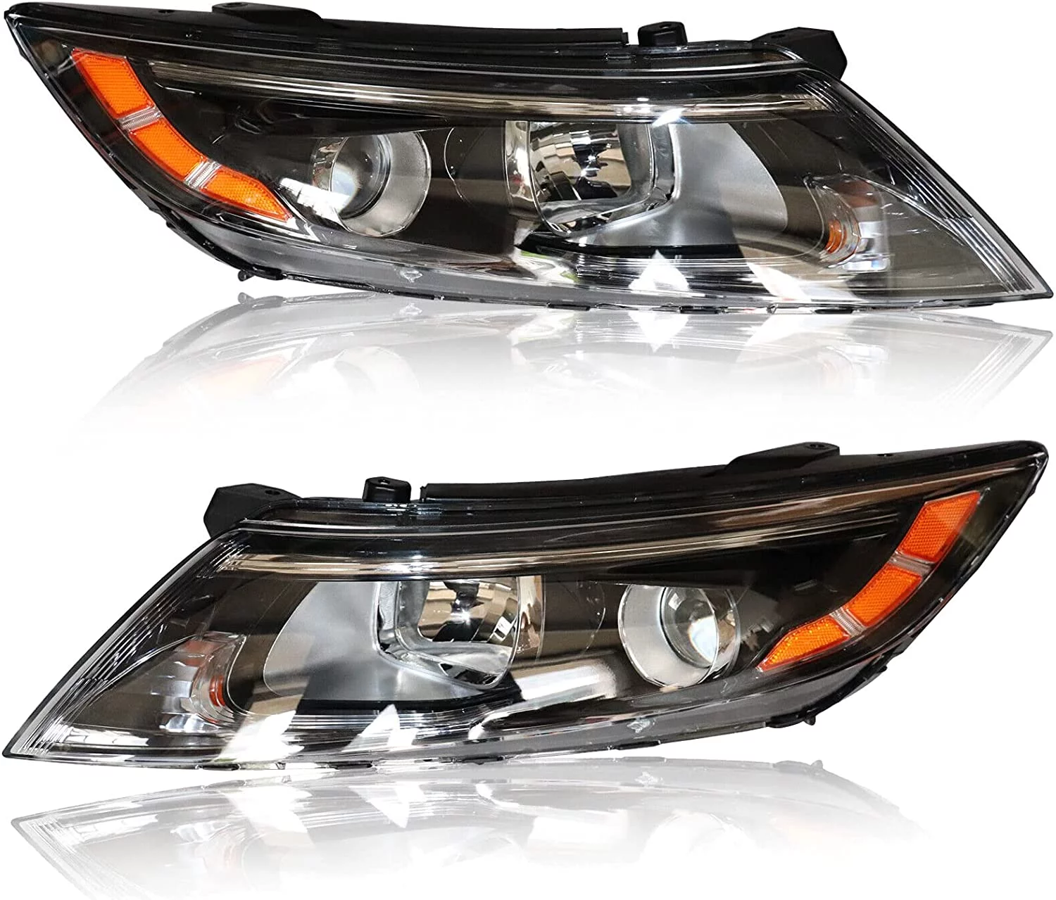 DENEST Headlight Assembly for 2014 2015Kia Optima EX LX SX EX Luxury Limited SX Turbo SXL Turbo Halogen Headlights Driver and Passenger Side OE Headlamp Replacement Clear Lens Headlight