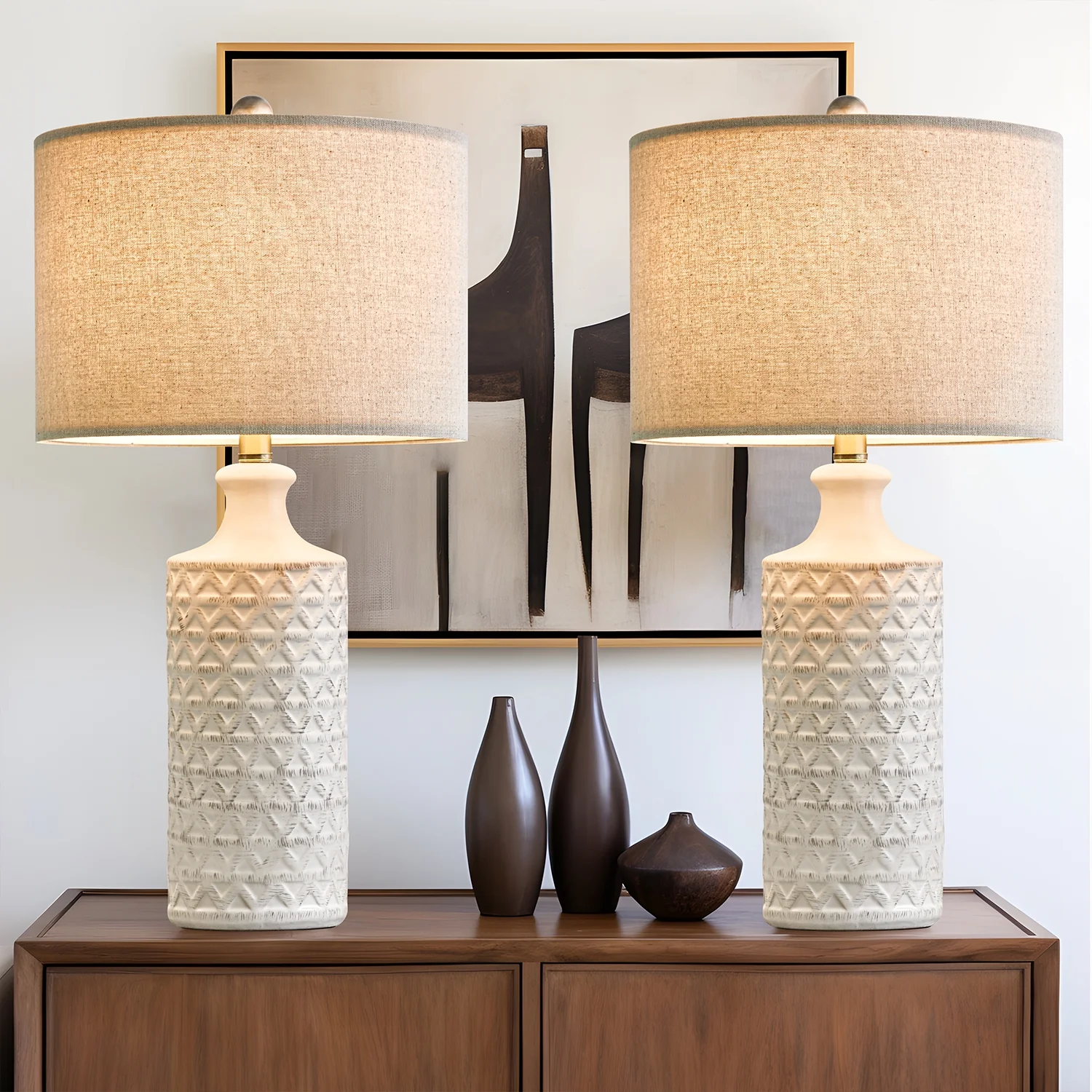 Oneach Ceramic Table Lamps for Living Room 24.75