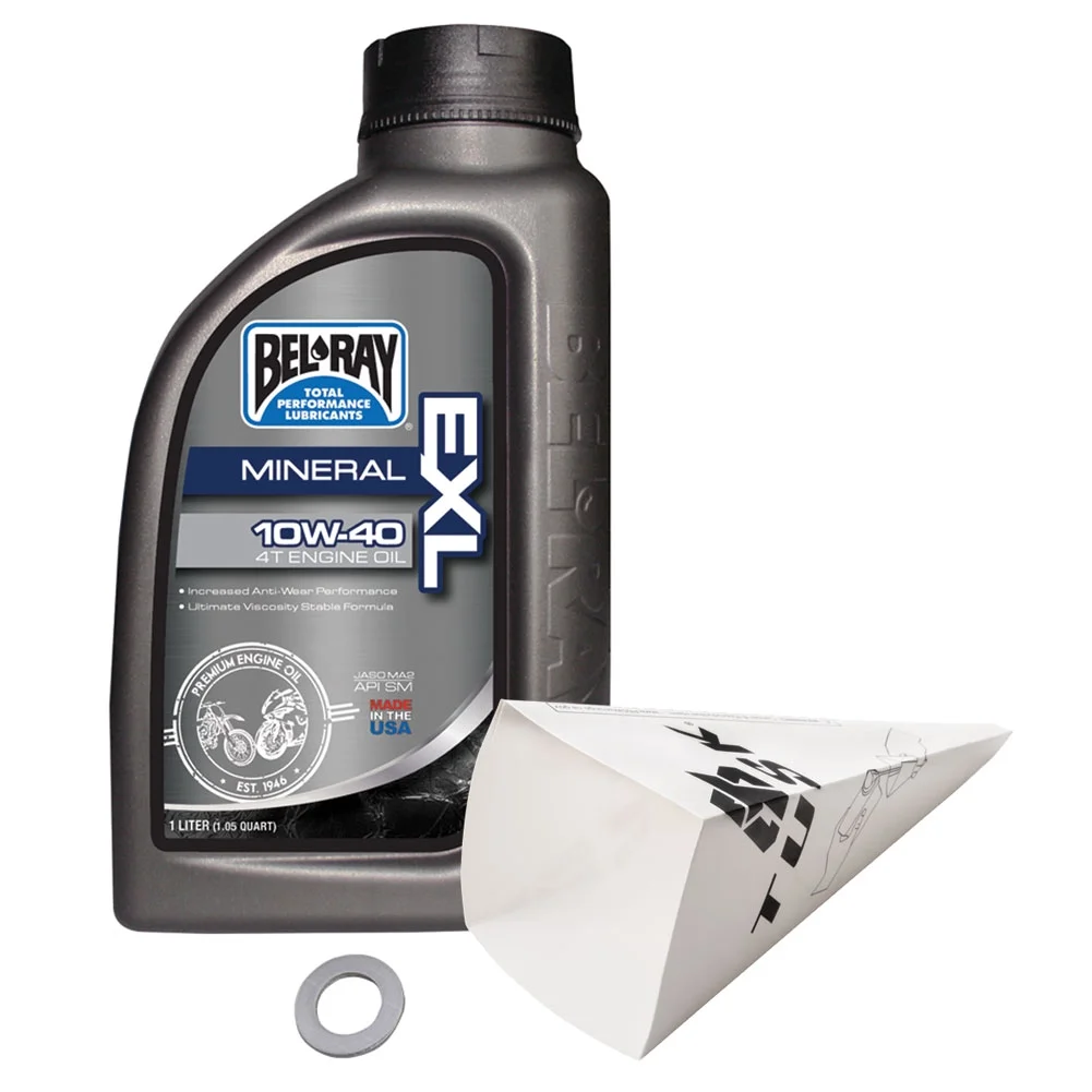 Tusk 2-Stroke Transmission Oil Change Kit Bel-Ray EXL 10W-40 For HUSQVARNA TC 125 (Fuel Injected) 2023-2024