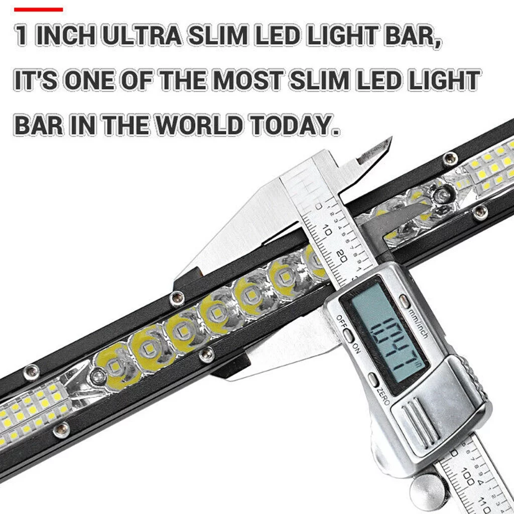FHKOEGHS NEW 10 inch Ultra-Thin LED Light Bar Combo Beam Spots Floods Beam ATV 10inch