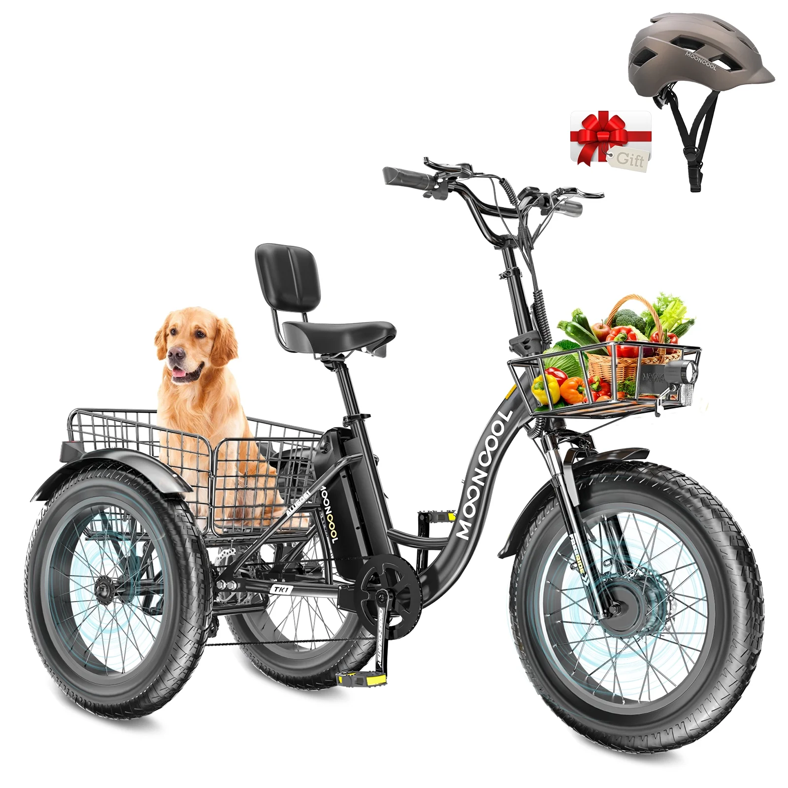 FICISOG Electric Bike for Adults, 500W Ebike with 48V 14.5Ah Removable Lithium Battery, 20