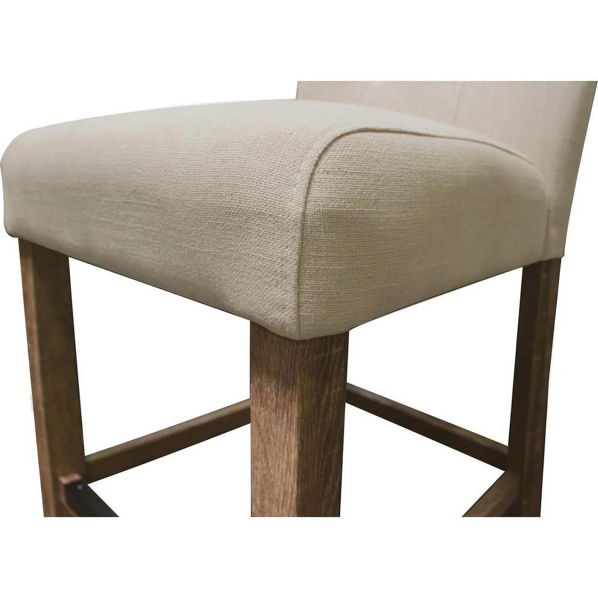 Best Master Hadley Solid Wood Counter Height Chair - Light Gray/Beige (Set of 2)