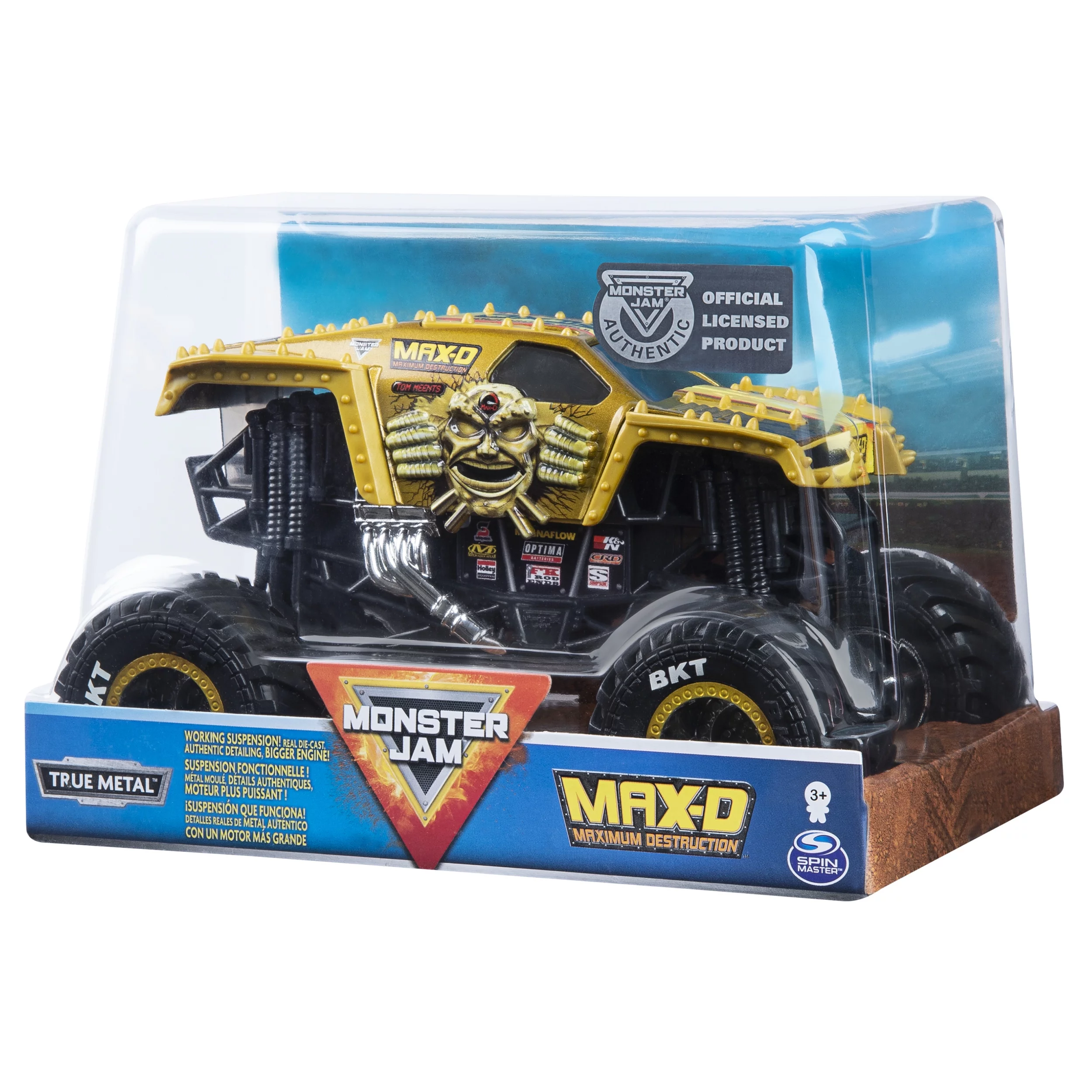 Monster Jam, Official Max D Monster Truck, Die-Cast Vehicle, 1:24 Scale