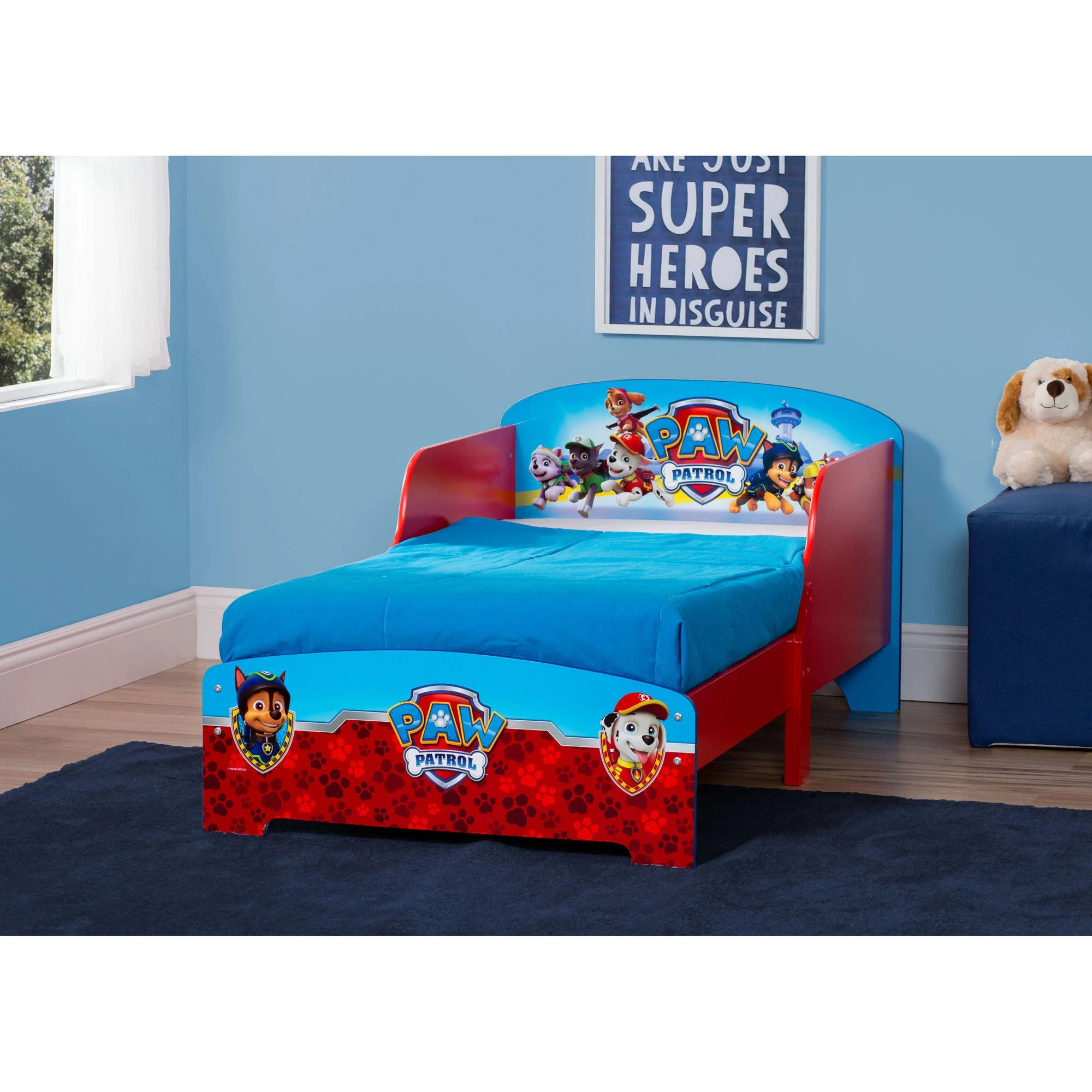 Nick Jr. PAW Patrol Wooden Toddler Bed by Delta Children, Greenguard Gold Certified, Red