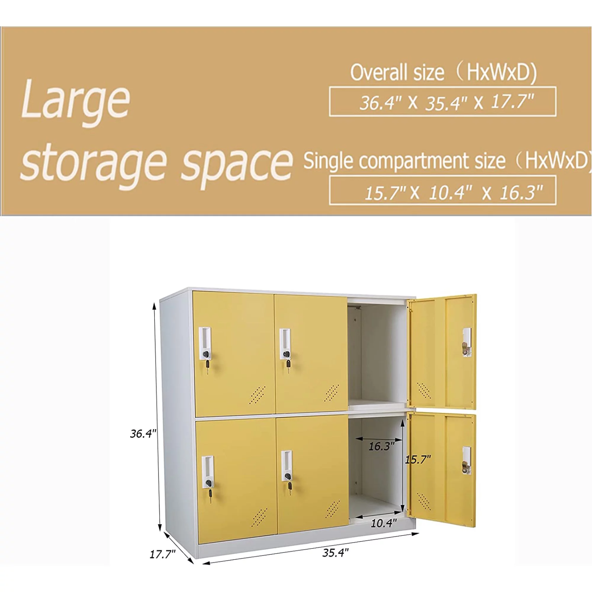 MECOLOR Employee and gym Storage Small Metal Storage Cabinet with Lock for bag show file and Cloth and self Belonging Storage