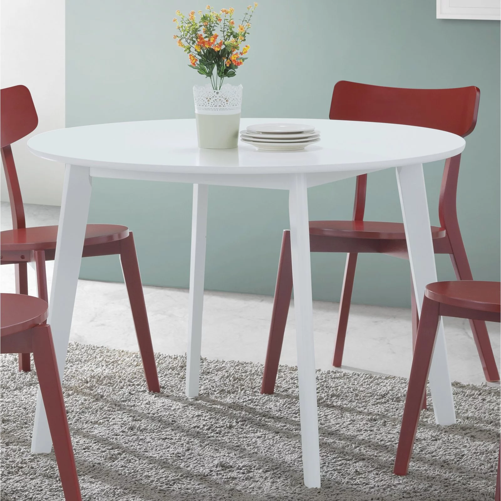 Roundhill Furniture Roma Round Dining Table