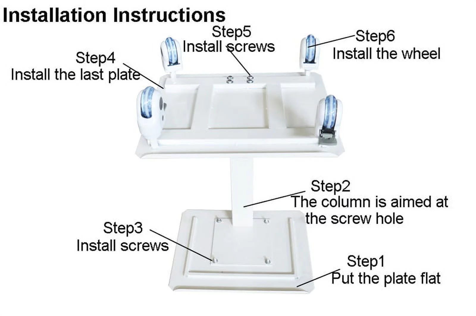 PreAsion 2 Layers Mobile Utility Cart Trolley All Steel Frame Dental Surgical Equipment Trolley Beauty Salon Tools Ultrasound Cart