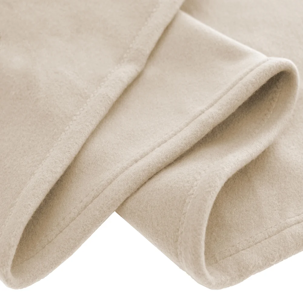 Bare Home Polar Fleece Blanket - Full/Queen - Warm Cozy - Hypoallergenic Premium Poly-Fiber Yarns - Thermal - Lightweight Bed Blanket (Full/Queen, Oyster)