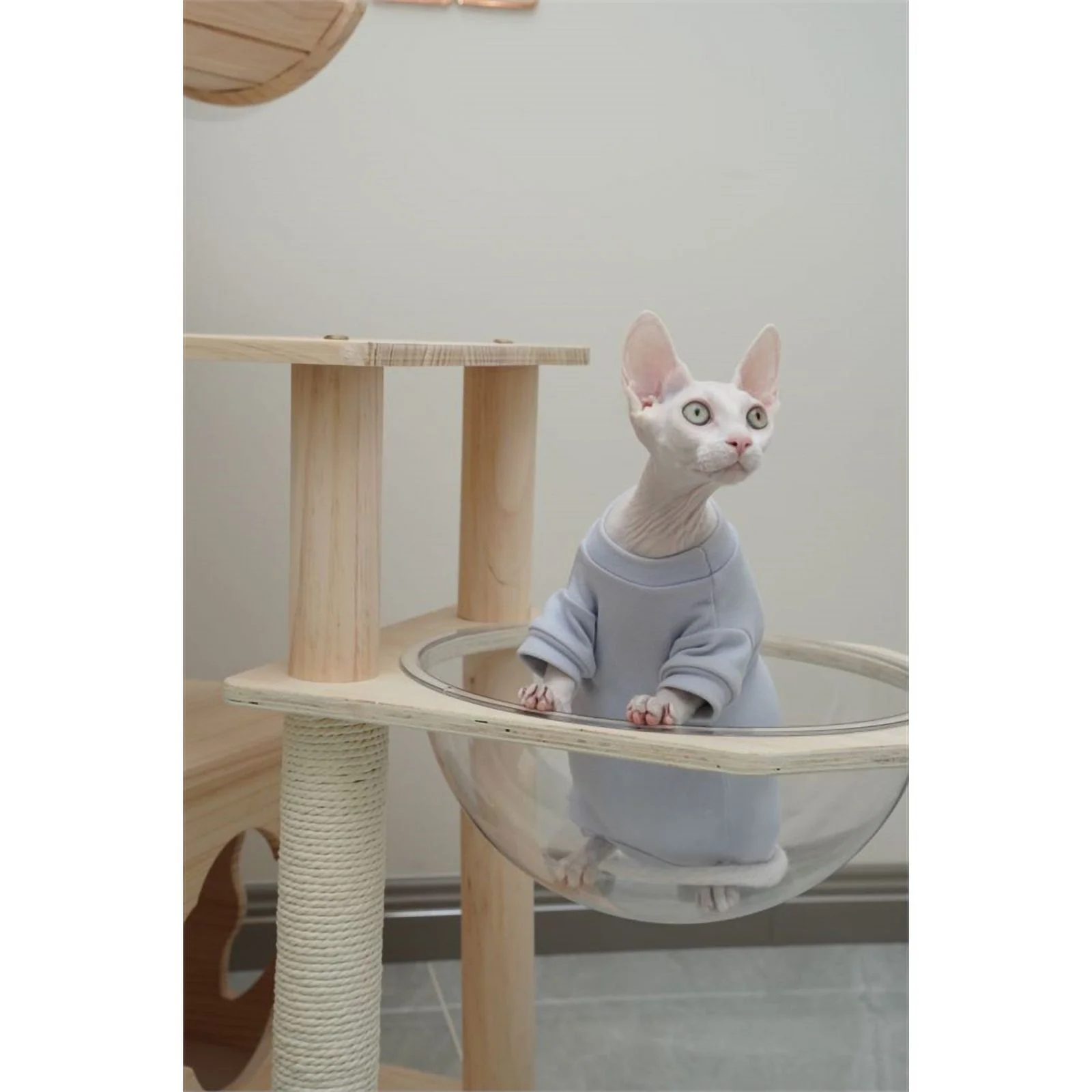 Legend Vansen Oaken Cat Tower Cat Tree Cat Condo With Space Capsule Nest
