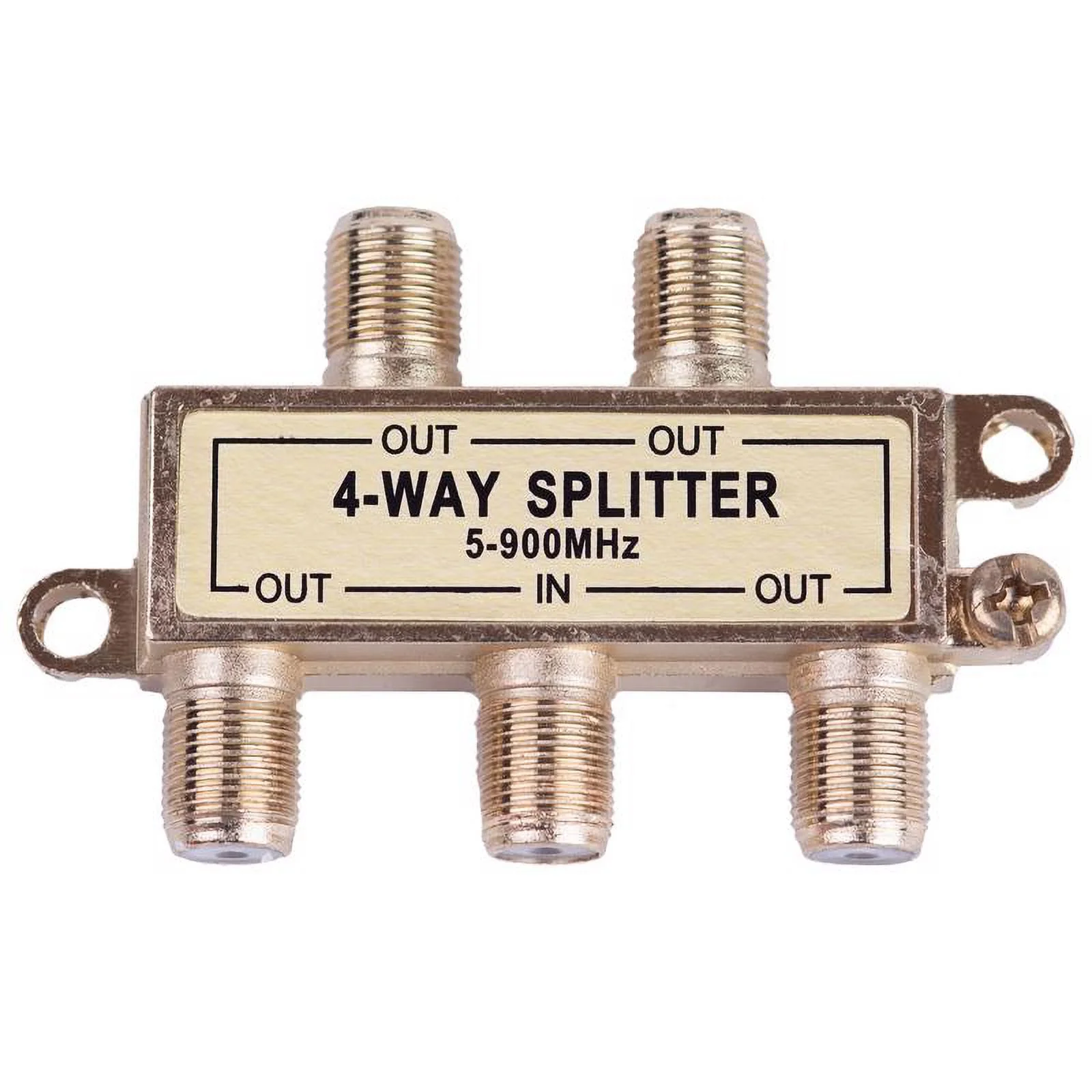 Monster Jhiu 140007-00 4 Way Coax Splitter - pack of 4