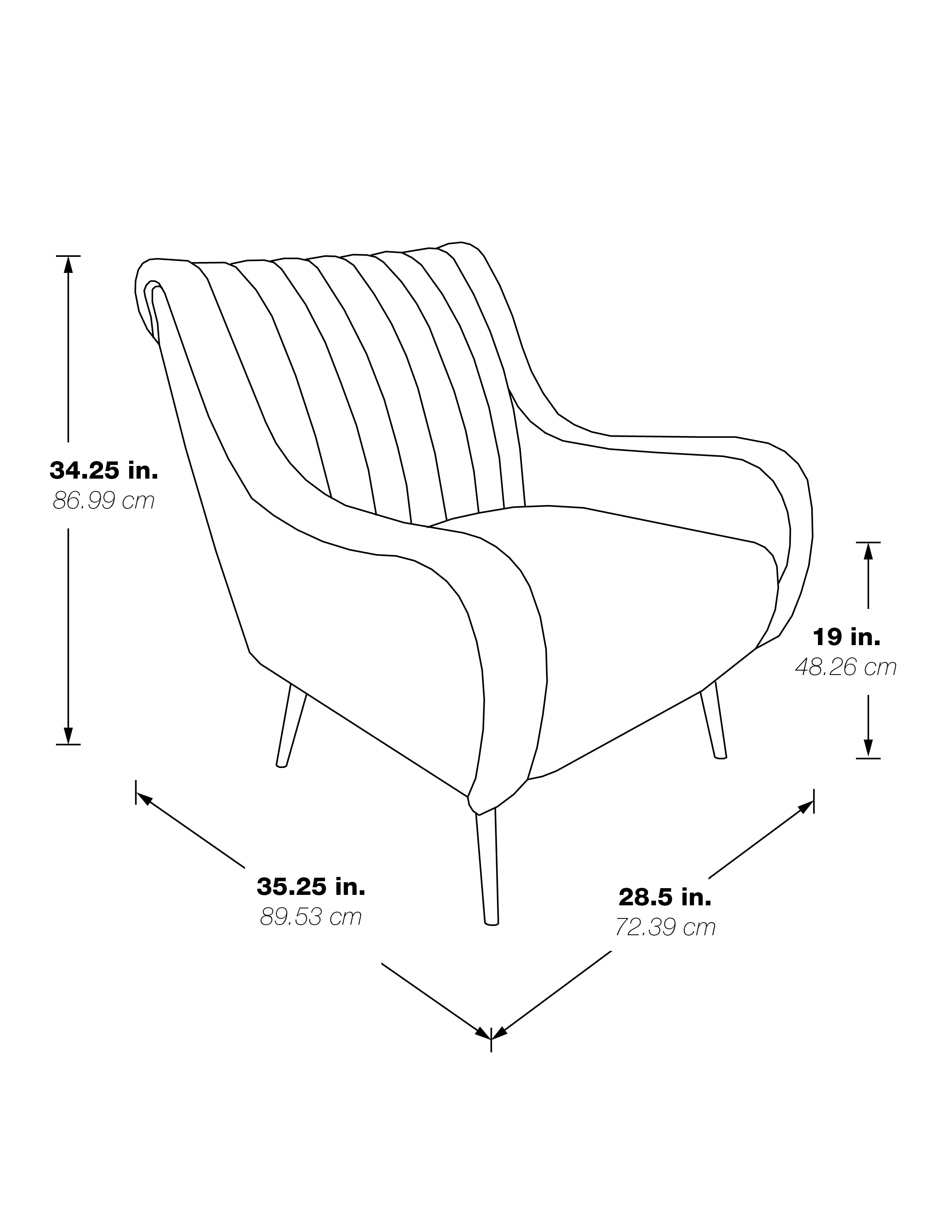 OSP Home Furnishings Cassia Velvet Armchair in Midnight Green Velvet Fabric and Gold Brushed Legs