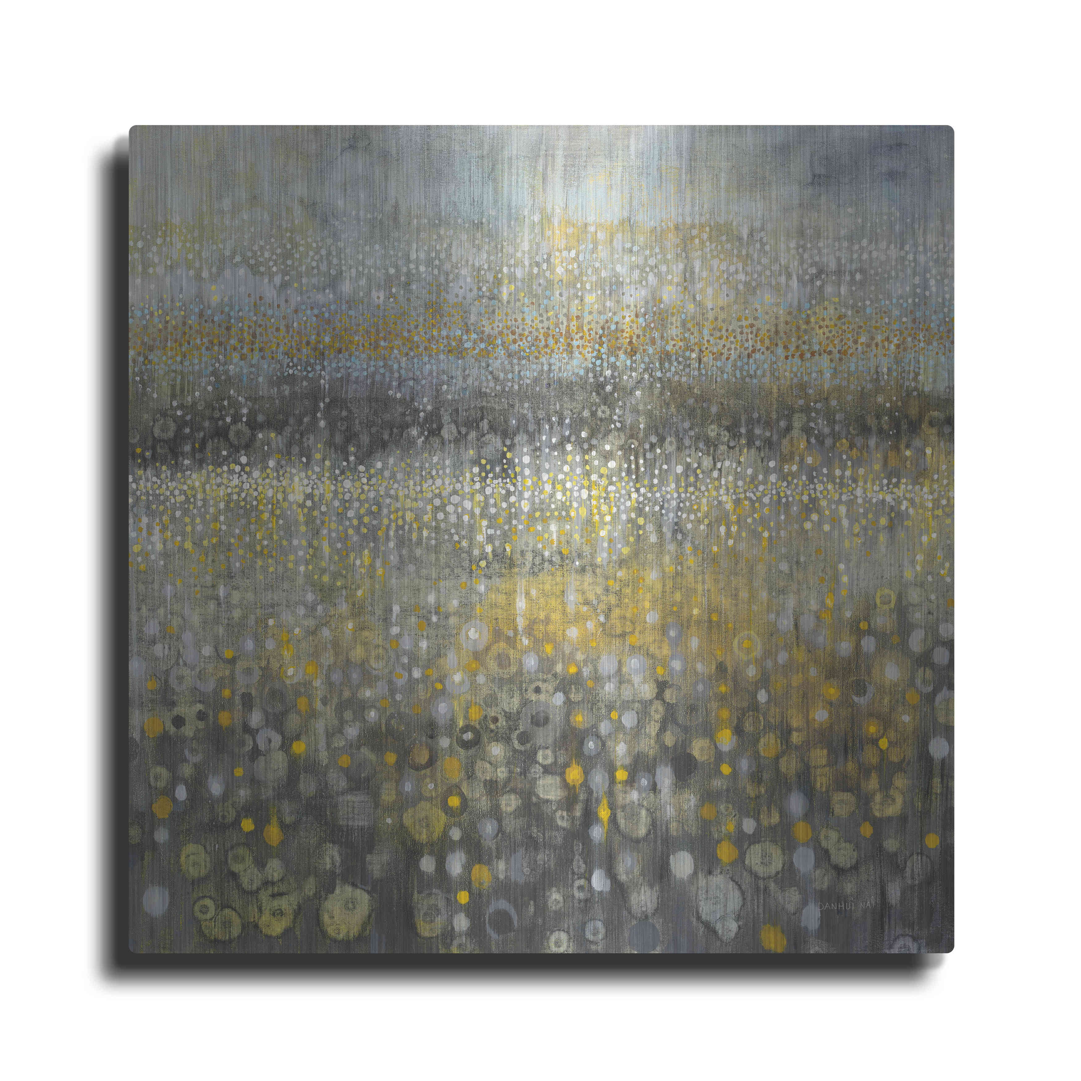 Luxe Metal Art 'Rain Abstract II' by Danhui Nai, Metal Wall Art, 36