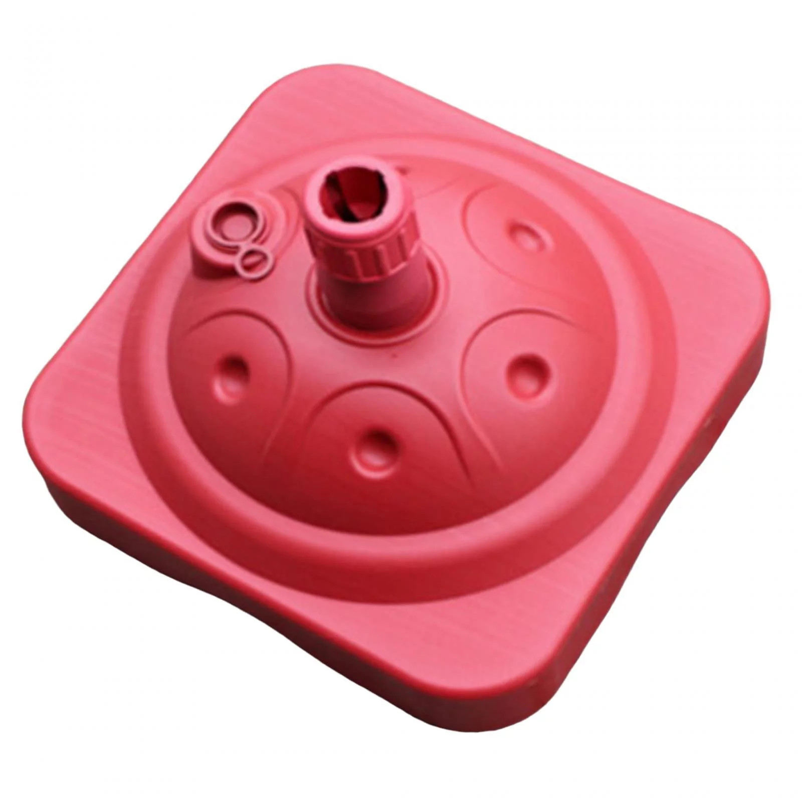 Fillable Umbrella Base 10kg Capacity Umbrella Stand for Poolside Garden Yard Red