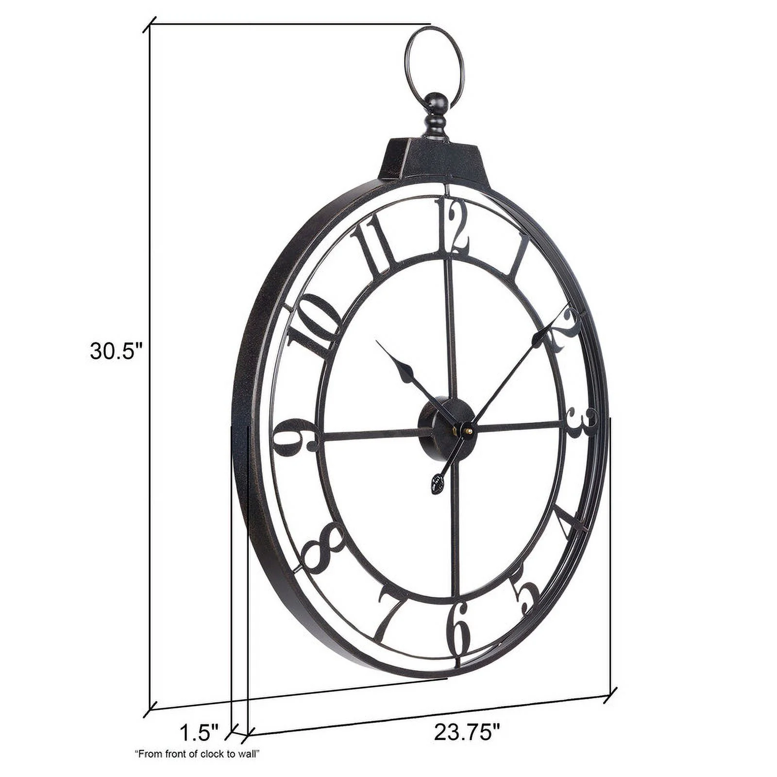 Selene Round Metal Modern Farmhouse Wall Clock