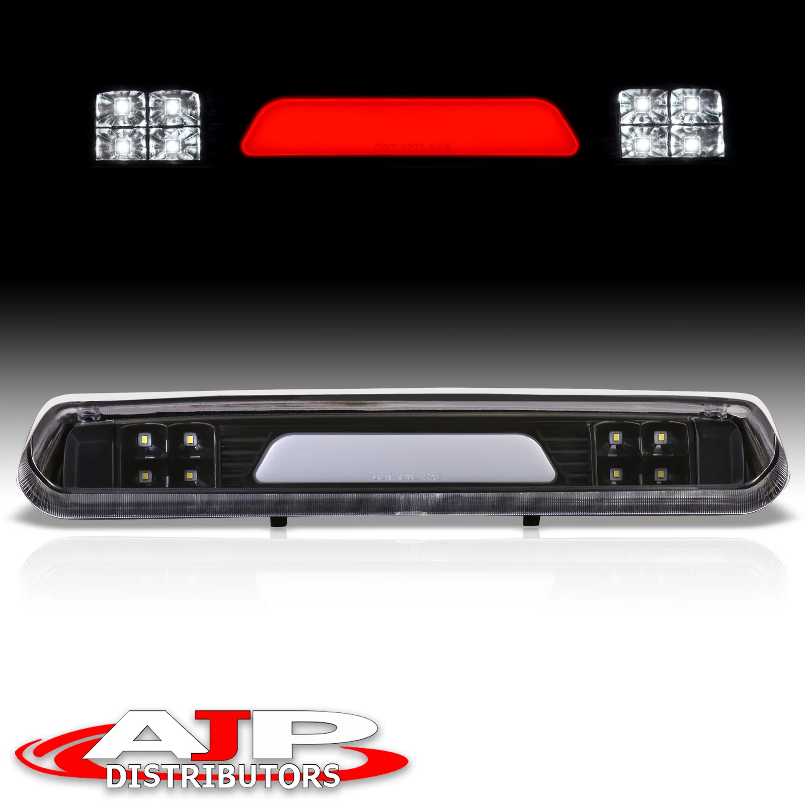 AJP Distributors Black Clear Lens LED 3RD Third Brake Light Roof Cargo Stop Tail Lamp Assembly Compatible/Replacement For Ford F150 Lobo Explorer Sport Trac Mark LT 2004 2005 2006 2007 2008 2009 2010