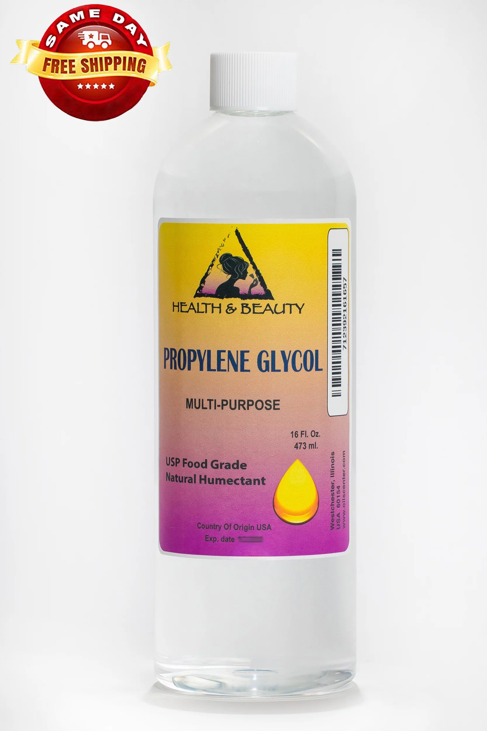 Propylene glycol personal care & medical grade diy non gmo premium natural pure 48 oz