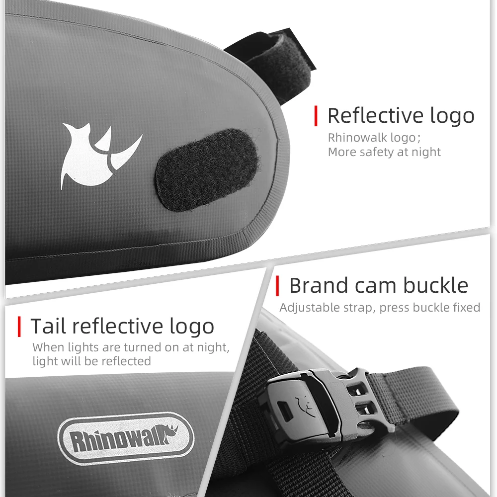 Rhinowalk Portable Bike Seat Bag, 4L Cycling Tail Bag for Rear of ; Waterproof and Foldable Bike Saddle Bag; Essential Cycling Accessory