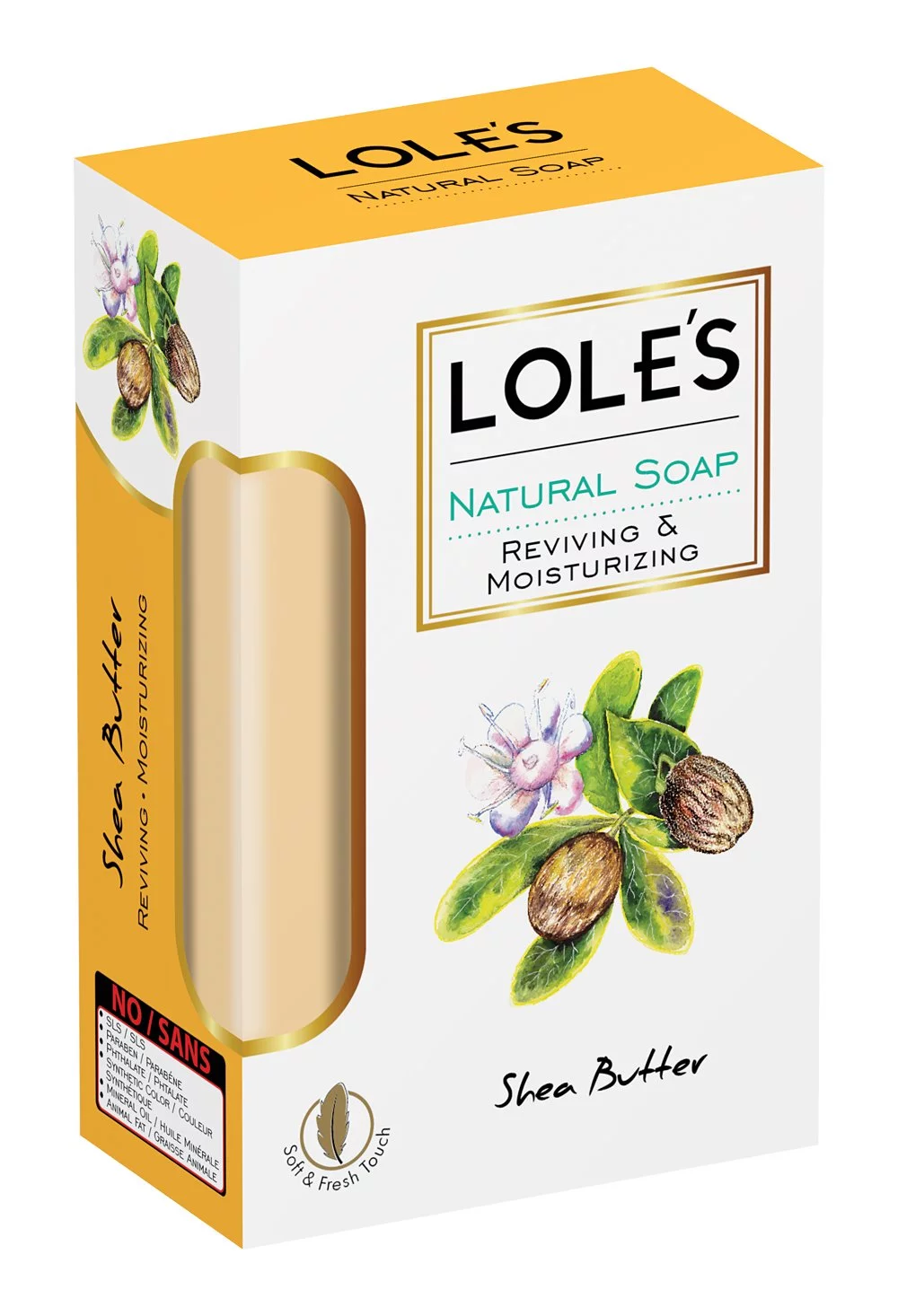 luxury pure natural soap, shea butter beauty soap bar, reviving & moisturizing face and body care, e, -free, soft & touch, 100% vegetable, no animal fat - pack of 3 (5.2 oz ea)