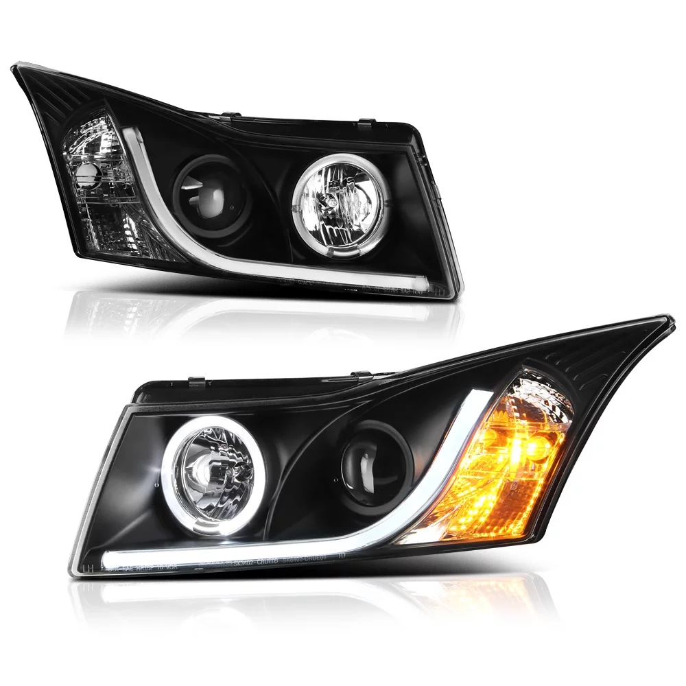 [For 2011-2015 Chevy Cruze & Limited Model] OLED Neon Tube Projector Headlight Headlamp Assembly, Driver & Passenger Side