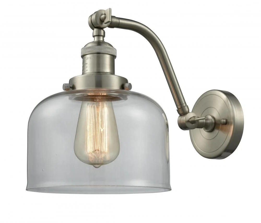 Innovations 515-1W-SN-G72-L-LED X-Large Bell 1 Light Sconce part of the Franklin Restoration Collection, Brushed Satin Nickel