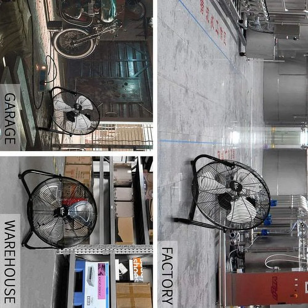 2-pack 12 Inch 3-Speed Industrial Floor Fans High Velocity Heavy Duty Metal Fans Quiet for Home, Commercial and Residential Outdoor/Indoor Use