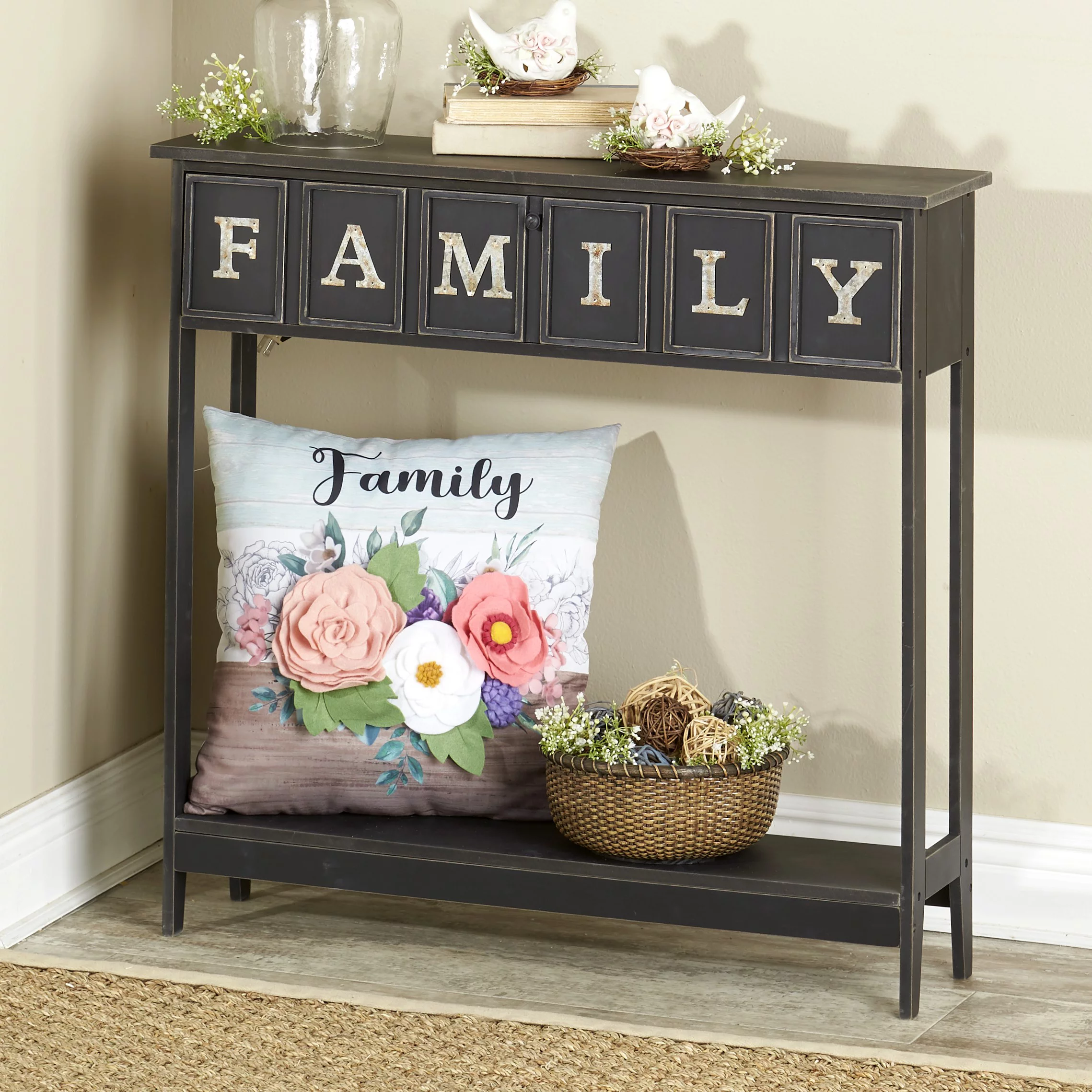 Console Sentiment Accent Table - Family - Black