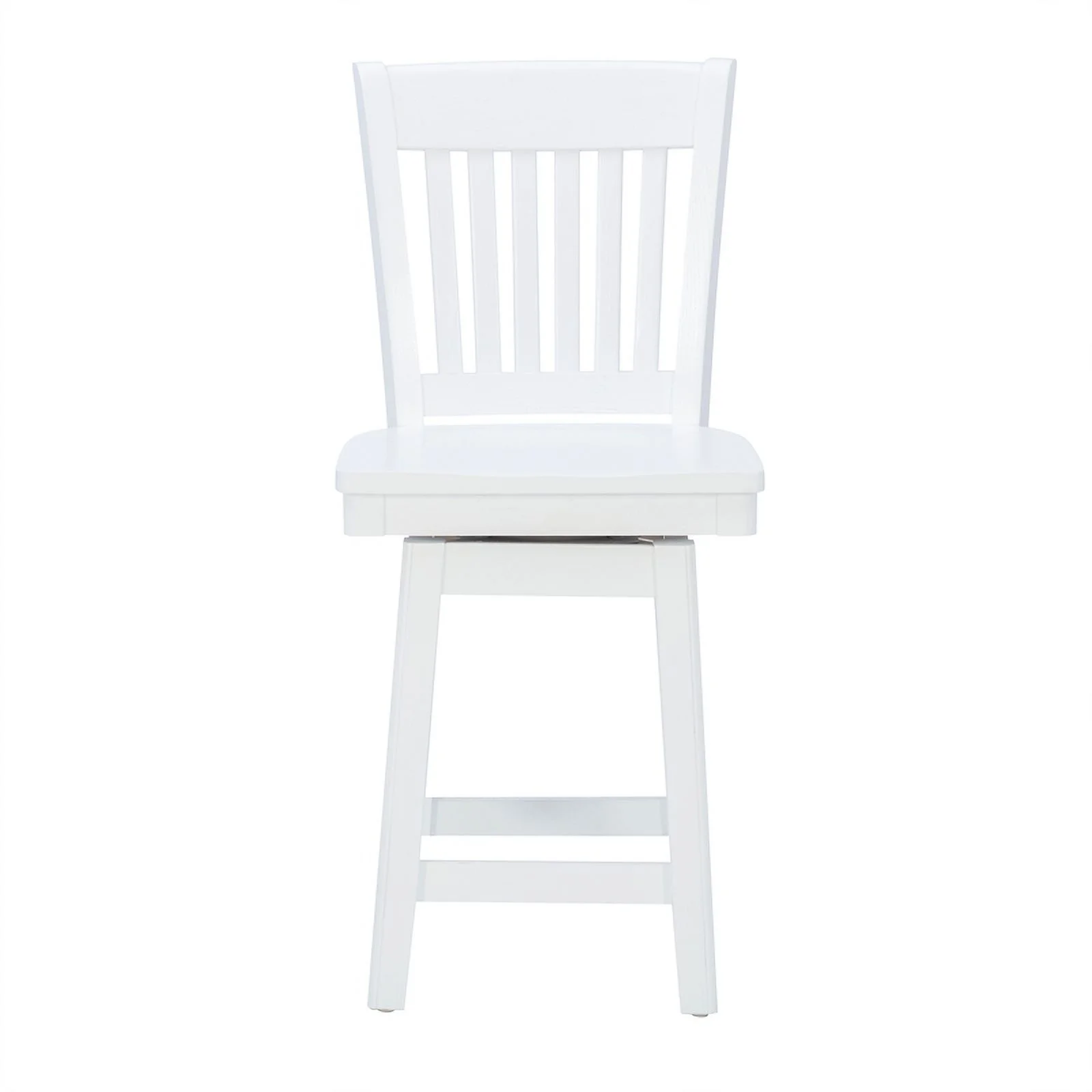 Pemberly Row Solid Beechwood Slat Back Swivel 24