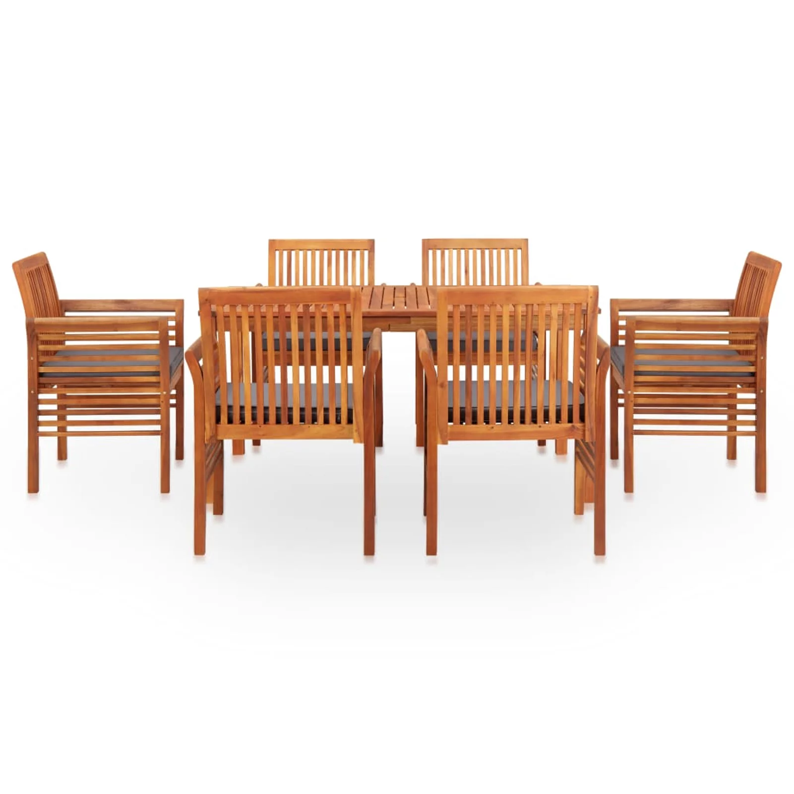 Aibecy 7 Piece Patio Dining Set with Cushions Solid Acacia Wood