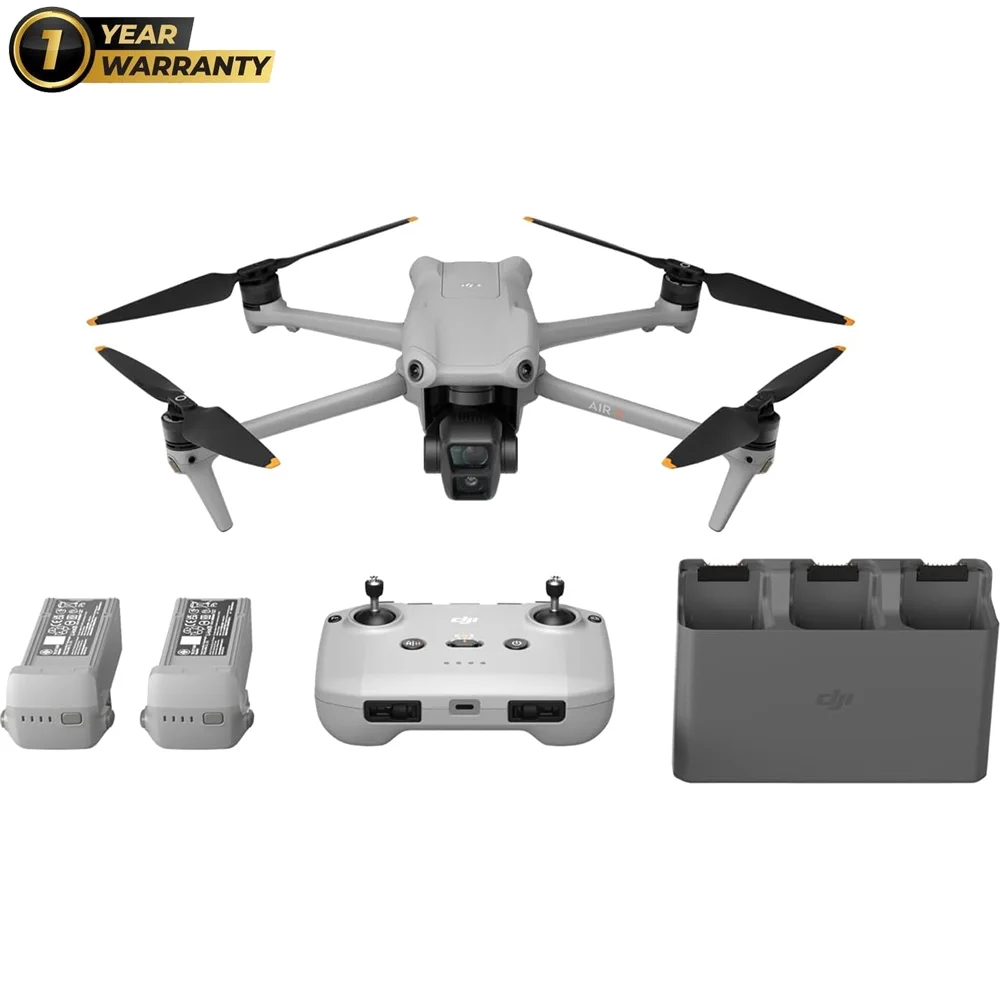 DJI Air 3 Fly More Combo with Dual-Camera Drone, RC-N2 Remote Control, and Batteries (Open Box) with 1 Year CPS Premium Warranty Pack