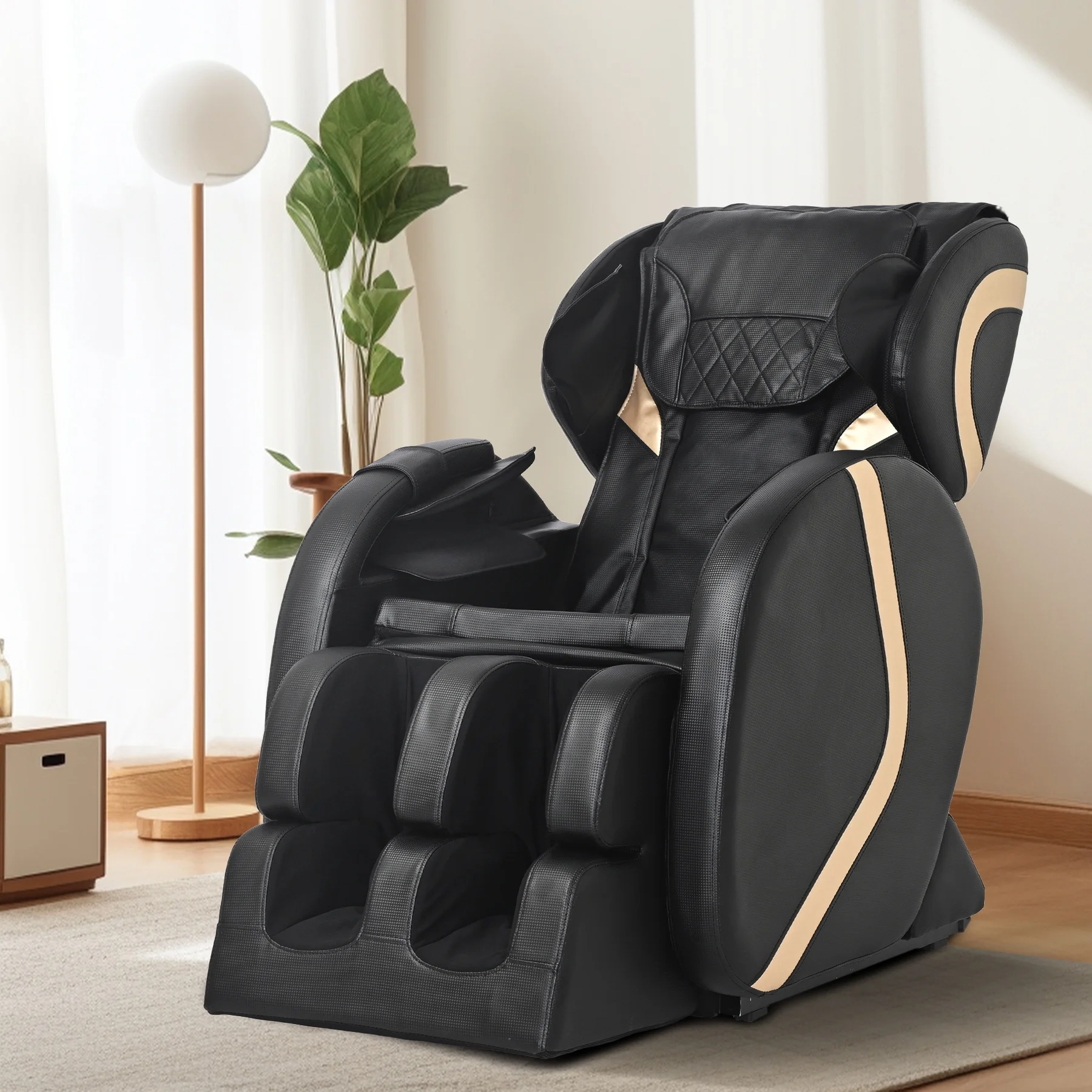 Automatic Massage Chair Full Body, 5 Different Automatic Modes and 8 Fixed Rollers, Home Massage Recliner Chair with Zero Gravity for Home, Office