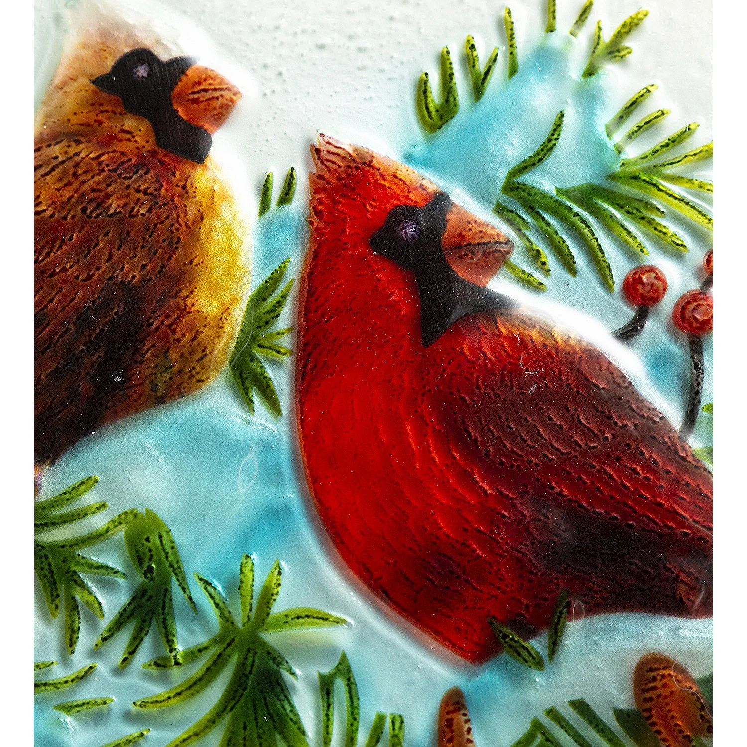 Four Seasons Metal Trellis with Four Painted Glass Inserts and Solar-Powered String Lights