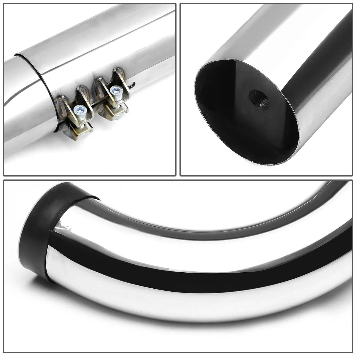 DNA Motoring STEPB-3-UNI-SS For 1999 to 2011 Silverado Sierra Dodge Ram 1500 2500 3500 Extended Cab Pair Stainless Steel 3