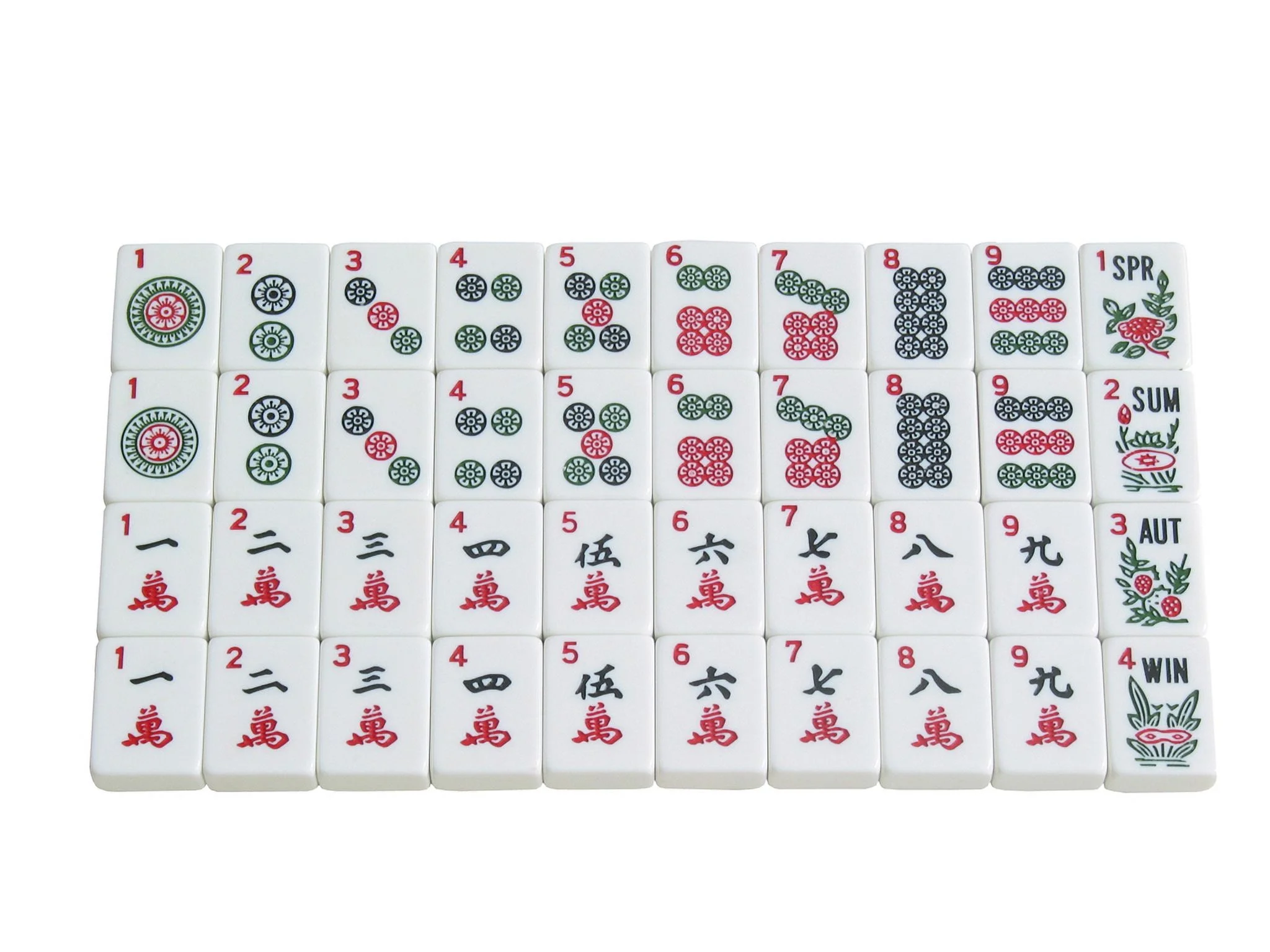 White Swan American Mahjong Set in Luggage-Style Blue Case - White/Blue Tiles - Classic Pusher Arms