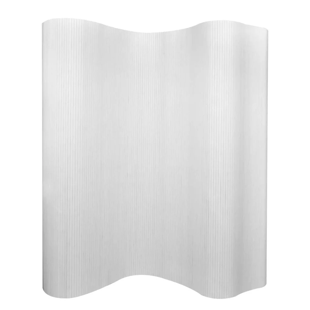 Anself Room Divider Bamboo White 98.4