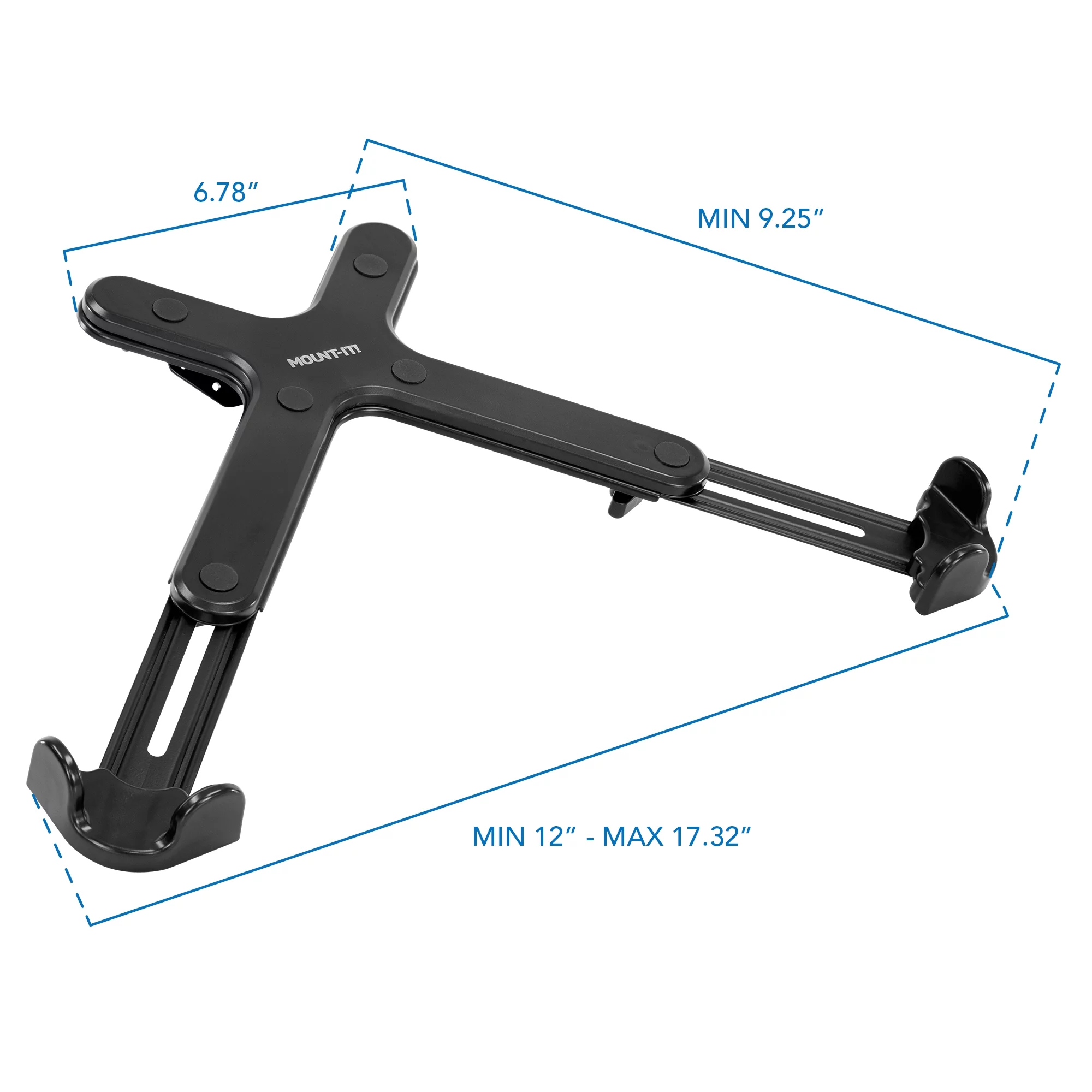 Mount-it! Clamp-On Laptop Tray with Safety Straps