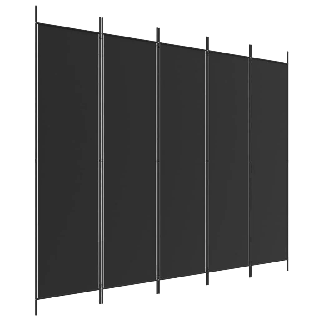 Anself 5-Panel Room Divider Black 98.4