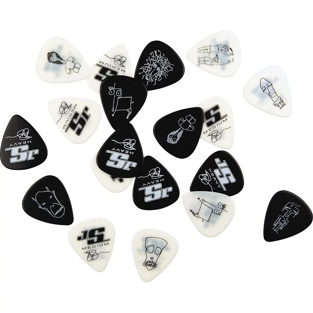 Planet Waves Joe Satriani Guitar Picks, Black, 10 pack, Heavy