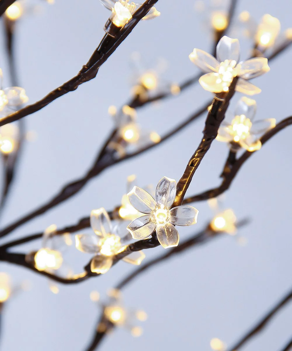 LIGHTSHARE 5FT LED Star Light Tree, Warm Light, Brown