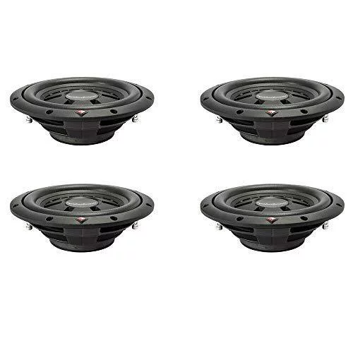 4 Rockford Fosgate R2SD2-10 Prime 2-Ohm DVC Shallow 10” Subwoofer 200 Watts RMS