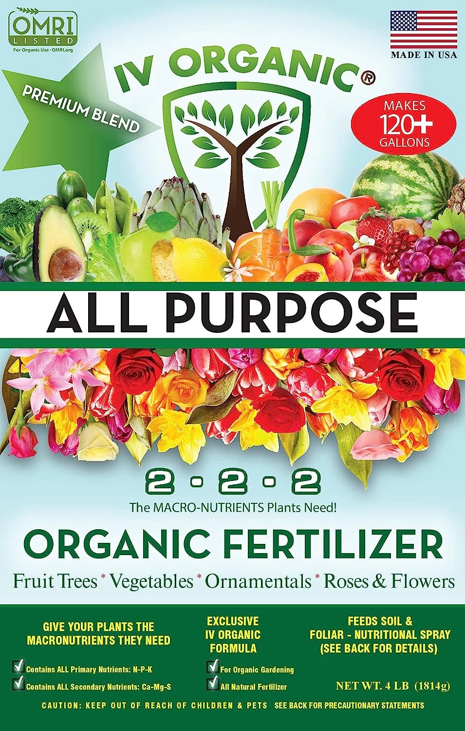 IV Organic All Purpose | Premium Blend Fertilizer (4 lbs)