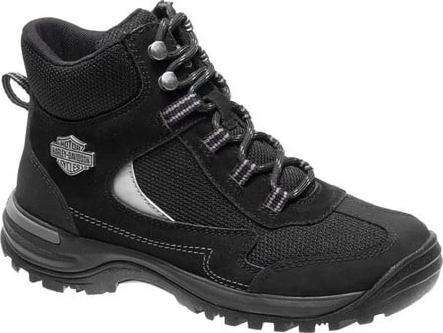 Harley-Davidson Women's Waites 4-Inch Leather and Mesh Safety Boots D84112  BLACK